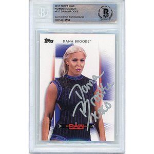 Dana Brooke Signed 2017 Topps WWE Womens Division Card Beckett Slab Autograph